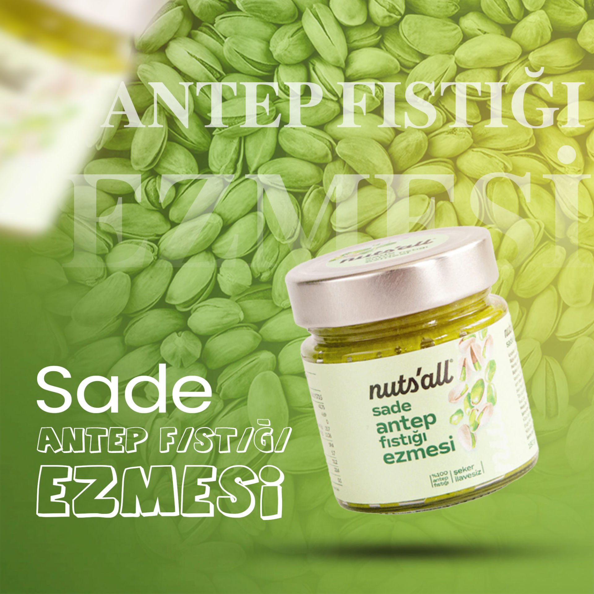 Nuts'all Antep Fıstığı Ezmesi - 180 g