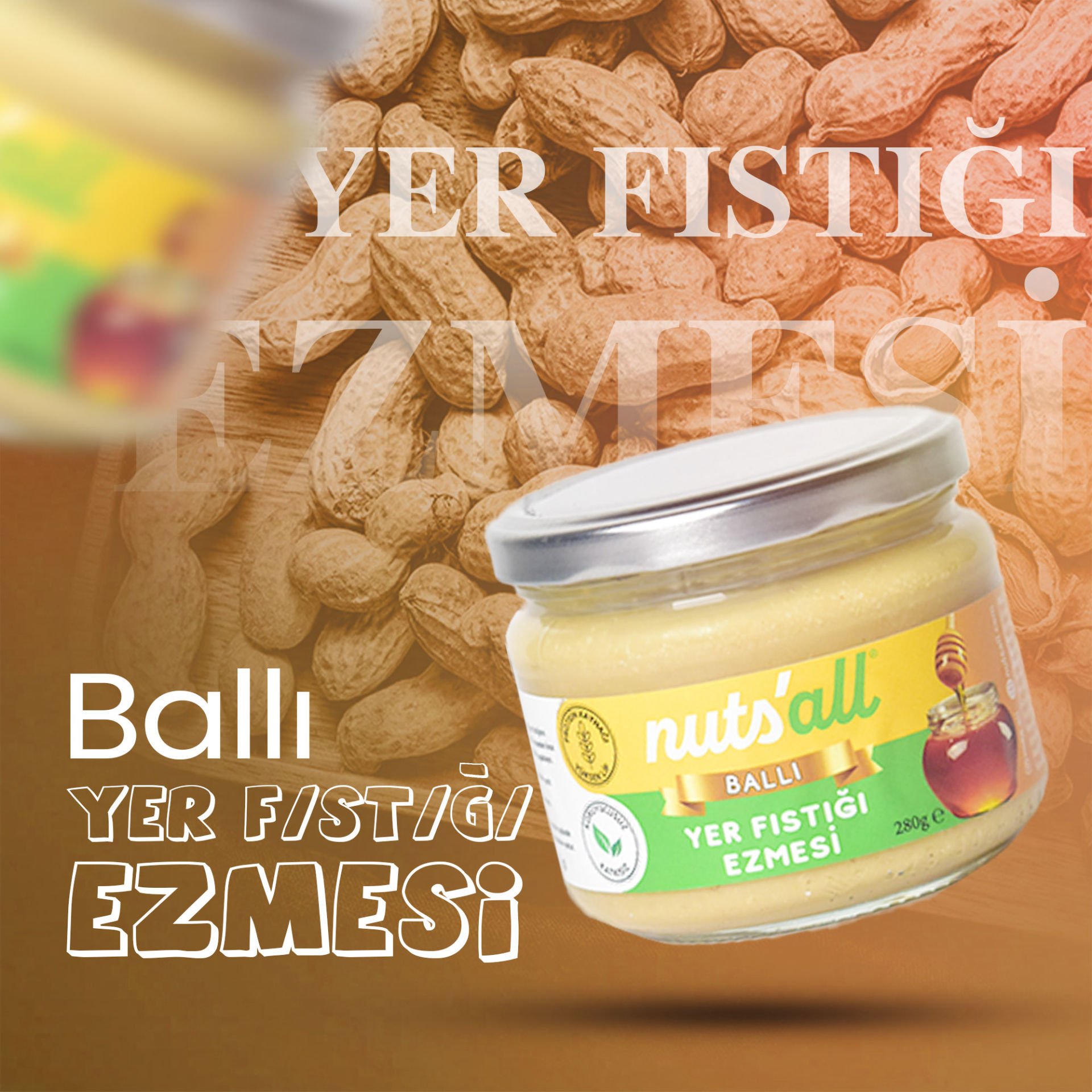 Nuts'all Ballı Fıstık Ezmesi - 280 g