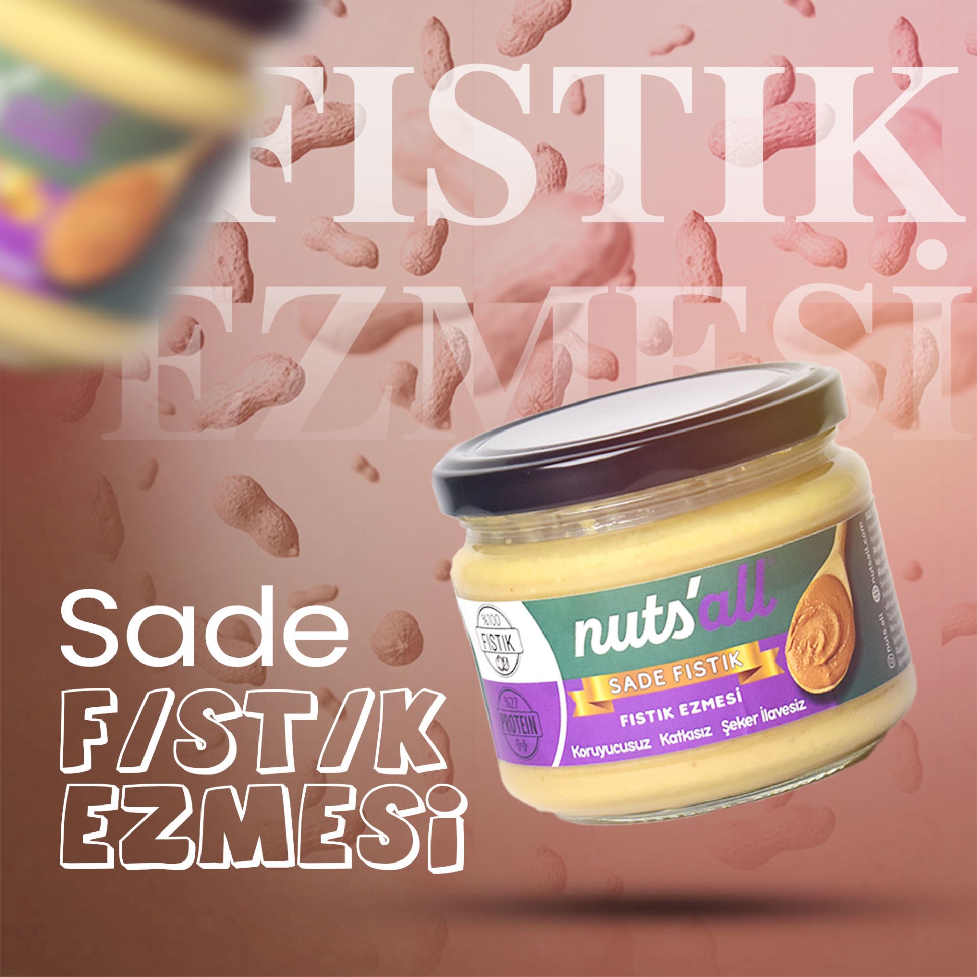 Nuts'all Sade Fıstık Ezmesi - 280 g