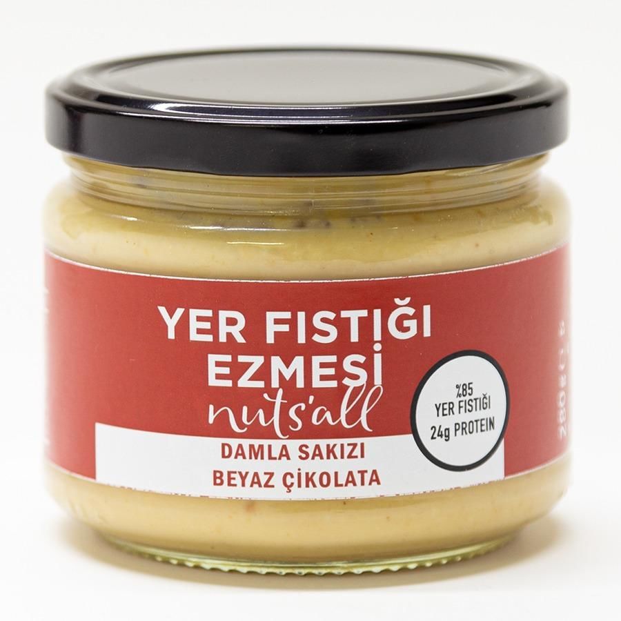 Damla Sakızlı Ve Beyaz Çikolatalı Fıstık Ezmesi - 280 gr