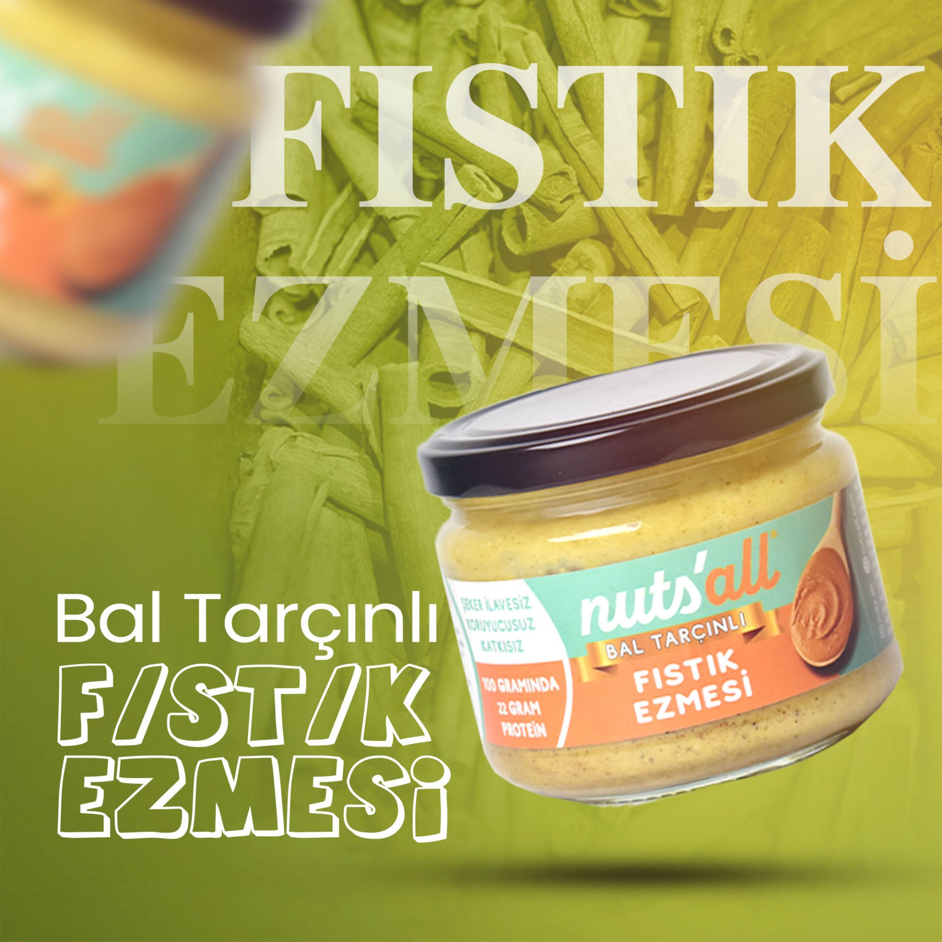 Nuts’all Bal ve Tarçınlı Yer Fıstığı Ezmesi - 280 gr
