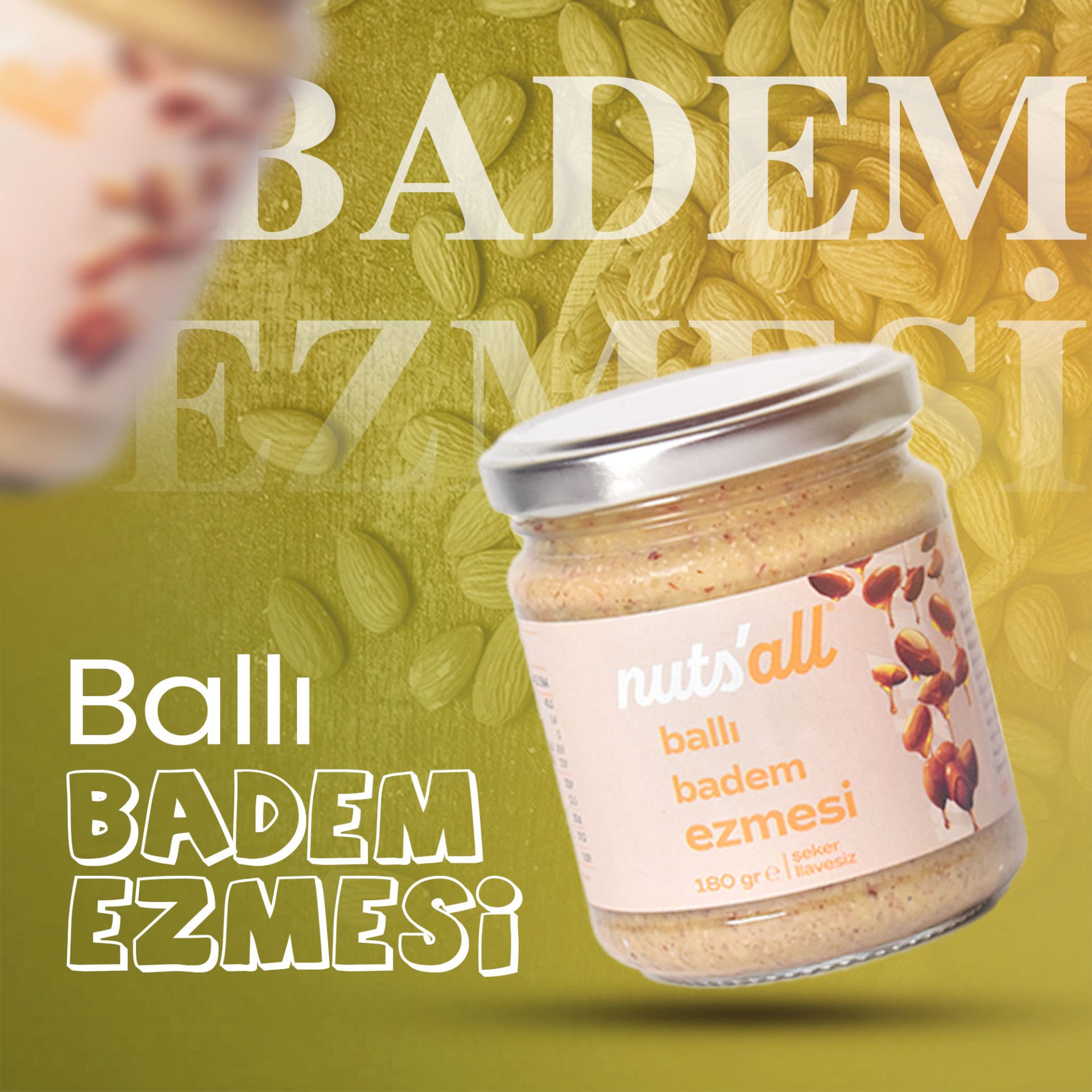 Nuts’all Ballı Badem Ezmesi - 180 gr