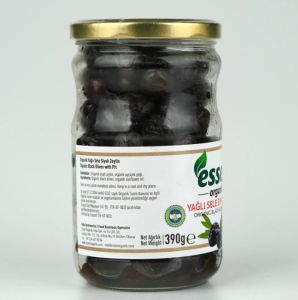 Organik Yağlı Sele Süper Siyah Zeytin İri Boy-660 cc / 390 gr
