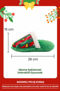 Özel tasarımıyla Peluş Terlik Mama Saklamalı Köpek Zeka Oyuncağı Sesli Köpek Oyuncağı