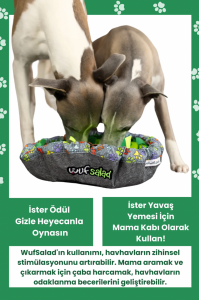 Wufsalad Köpek Yavaş Beslenme için Koklama Matı İnteraktif Mama Saklamalı Kokla Bul Oyuncağı
