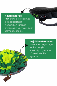 Wufsalad Köpek Yavaş Beslenme için Koklama Matı İnteraktif Mama Saklamalı Kokla Bul Oyuncağı