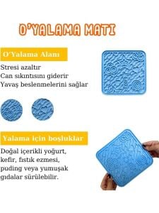 Patinut Ödül Maması - Fıstık Ezmeli - 340 gr + Koyu Mavi O'yalama Matı (Lick Mat)
