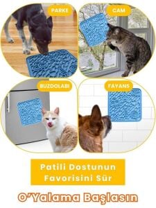 Patinut Ödül Maması - Fıstık Ezmeli - 340 gr + Koyu Mavi O'yalama Matı (Lick Mat)