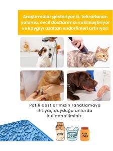 Patinut Ödül Maması - Fıstık Ezmeli - 340 gr + Koyu Mavi O'yalama Matı (Lick Mat)
